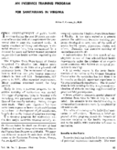 An Inservice Training Program For Sanitarians In Virginia