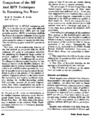Comparison of the MF and MPN techniques in examining sea water