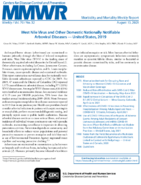 West Nile Virus and Other Domestic Nationally Notifiable Arboviral Diseases  United States 2019