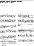 Model to assess community services for elderly alcoholic