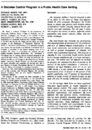 A Diabetes Control Program In A Public Health Care Setting