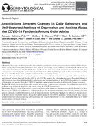 Associations between changes in daily behaviors and selfreported feelings of depression and anxiety about the COVID19 pandemic among older adults
