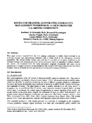 Issues for Training an Evolving Emergency Management Workforce A View from the US Mining Community