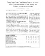Current State of InsertType Hearing Protector FitTesting FollowOn Measurements in the Steel Industry and FitTesting in a Mobile Environment