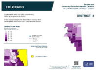CO Congressional District 04 Stroke and Federally Qualified Health Centers Map 118th Congress