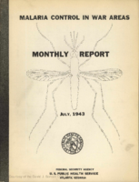 Malaria Control in War Areas monthly report  July 1943