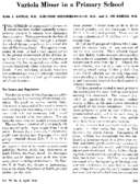 Variola minor in a primary school