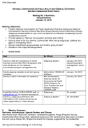 National Conversation on Public Health and Chemical Exposures Serving Communities Meeting No 4 Summary Teleconference January 19 2010