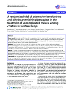 A randomized trial of artemetherlumefantrine and dihydroartemisininpiperaquine in the treatment of uncomplicated malaria among children in western Kenya