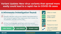 Variant Update  New Virus Variants That Spread More Easily Could Lead to a Rapid Rise in COVID19 Cases A Minnesota Investigation Found