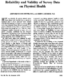 Reliability and validity of survey data on physical health