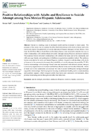 Positive Relationships with Adults and Resilience to Suicide Attempt among New Mexico Hispanic Adolescents