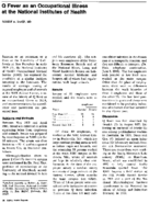 Q fever as an occupational illness at the National Institutes of Health