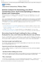 Interim guidance for preventing 2019 novel coronavirus 2019nCoV from spreading to others in homes and communities 20200129