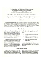 Probability of Making A Successful Mine Escape While Wearing A SelfContained SelfRescuer
