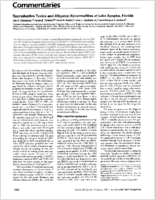 Reproductive toxins and alligator abnormalities at Lake Apopka Florida
