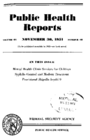 Public Health Reports  v 66 no 48  cover