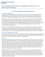 Preventing Excessive Alcohol Consumption Overservice Law Enforcement Initiatives