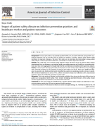 Impact of Patient Safety Climate on Infection Prevention Practices and Healthcare Worker and Patient Outcomes