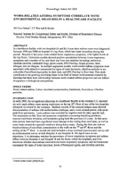 WorkRelated Asthma Symptoms Correlate with Environmental Measures in a Healthcare Facility