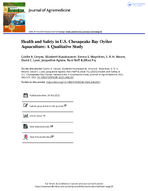 Health and Safety in US Chesapeake Bay Oyster Aquaculture A Qualitative Study