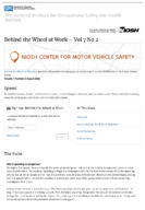 Behind the wheel at work  volume 7 number 2 August 2022