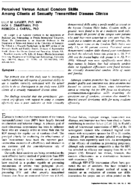 Perceived versus actual condom skills among clients at sexually transmitted disease clinics