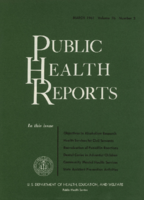 Public Health Reports  v 76 no 3 March 1961  cover