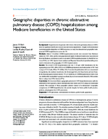 Geographic disparities in chronic obstructive pulmonary disease COPD hospitalization among Medicare beneficiaries in the United States