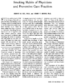 Smoking habits of physicians and preventive care practices