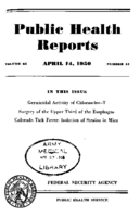 Public Health Reports  v 65 no 15  cover