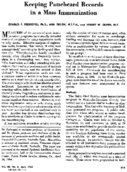 Keeping punchcard records in a mass immunization