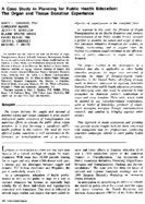 A Case Study In Planning For Public Health Education The Organ And Tissue Donation Experience