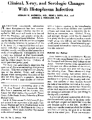 Clinical Xray and serologic changes with histoplasma infection