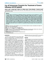 Use of Intravenous Peramivir for Treatment of Severe Influenza AH1N1pdm09