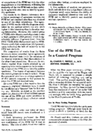 Use of the FPM test in a control program