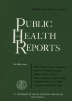 Public Health Reports  v 77 no11 November 1961  cover