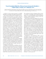 Travelassociated Zika Virus Disease Cases Among US Residents  United States January 2015February 2016
