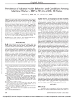 Prevalence of Adverse Health Behaviors and Conditions Among Maritime Workers BRFSS 2014 to 2018 38 States