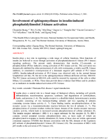 Involvement of Sphingomyelinase in InsulinInduced Phosphatidylinositol 3Kinase Activation
