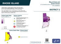 RI Congressional District 02 Stroke and Stroke Centers Map 119th Congress