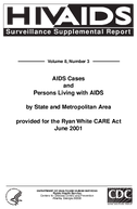 AIDS Cases and Persons Living with AIDS by State and Metropolitan Area provided for the Ryan White CARE Act June 2001