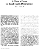 Is There A Future For Local Health Departments