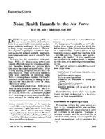 Noise health hazards in the Air Force