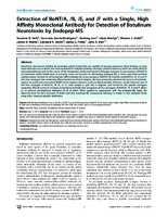 Extraction of BoNTA B E and F with a Single High Affinity Monoclonal Antibody for Detection of Botulinum Neurotoxin by EndopepMS
