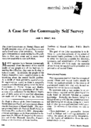 A case for the community self survey