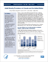 Adult obesity prevalence in Canada and the United States