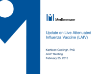 Update on live attenuated influenza vaccine LAIV