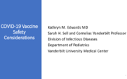 COVID19 vaccine safety considerations