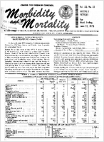 Morbidity and Mortality Weekly Report Vol 22 No 25 week ending June 23 1973